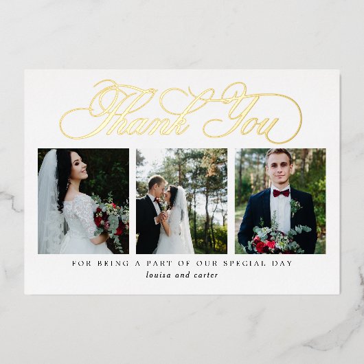 Vlaams Script REAL FOLIE Foto Hartelijk dank Uitnodiging (Voorkant)