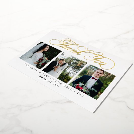 Vlaams Script REAL FOLIE Foto Hartelijk dank Uitnodiging (Gedraaid)