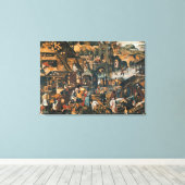 Vlaams spreekwoord canvas afdruk (Insitu (Houten vloer))