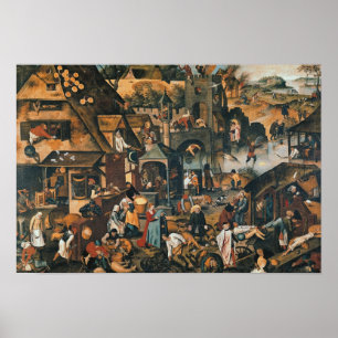 Vlaams spreekwoord poster