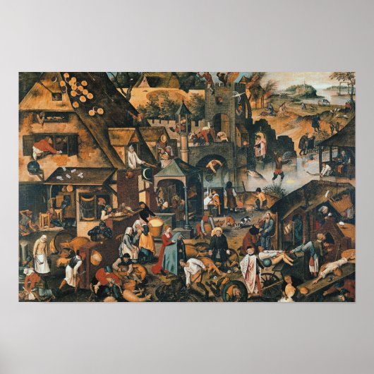 Vlaams spreekwoord poster (Voorkant)