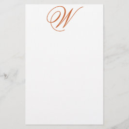 Vlaams W Editable Monogram Felt Stationery Briefpapier