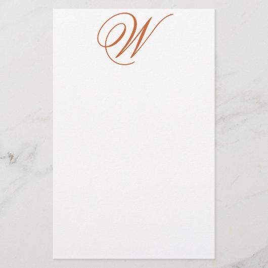 Vlaams W Editable Monogram Felt Stationery Briefpapier (Voorkant)