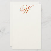 Vlaams W Editable Monogram Felt Stationery Briefpapier (Voorkant / Achterkant)