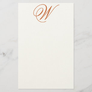 Vlaams W Editable Monogram Felt Stationery Briefpapier