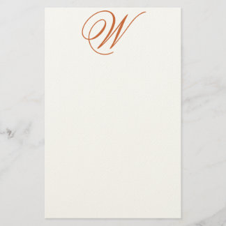 Vlaams W Editable Monogram Felt Stationery Briefpapier