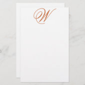 Vlaams W Editable Monogram Felt Stationery Briefpapier (Voorkant / Achterkant)