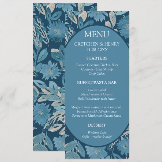 Vlaams Waterverf Tekenmenu Kaart (Voorkant / Achterkant)