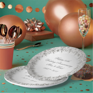 Vlaams zilver 25e Jubileum Bord papier