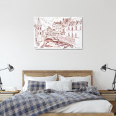 Vlaamse architectuur | Gent, België Canvas Afdruk (Insitu (Slaapkamer))