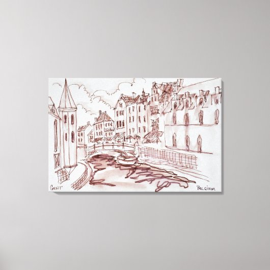 Vlaamse architectuur | Gent, België Canvas Afdruk (Voorkant)