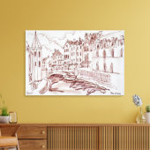 Vlaamse architectuur | Gent, België Canvas Afdruk (Insitu (Woonkamer))