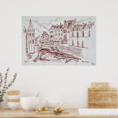 Vlaamse architectuur | Gent, België Poster (Keuken)
