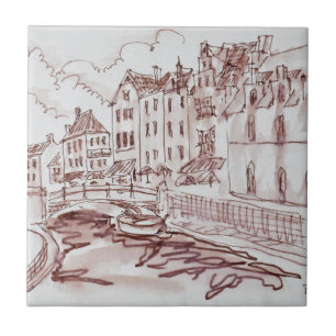 Vlaamse architectuur Gent, België Tegeltje