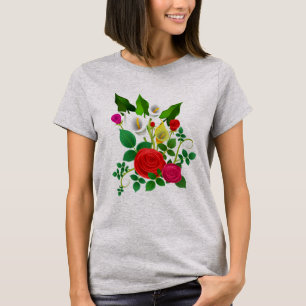 Vlaamse bloemen, prachtig gekleurd t-shirt