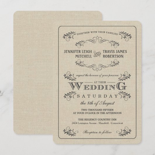  Vlaamse bruiloft Kaart (Voorkant / Achterkant)