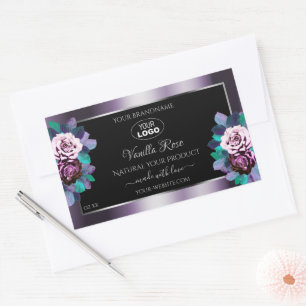 Vlaamse Floral Paars Black Product Labels Logo