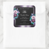 Vlaamse Floral Paars Black Product Labels Logo (Tas)