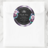 Vlaamse Floral Paars Black Product Labels Logo (Tas)