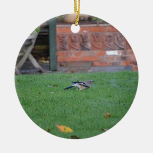 Vlaamse gaai keramisch ornament (Voorkant)