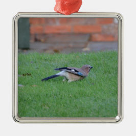 Vlaamse gaai metalen ornament