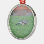 Vlaamse gaai metalen ornament (Links)
