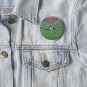 Vlaamse gaai ronde button 5,7 cm (In situ)