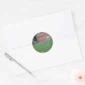 Vlaamse gaai ronde sticker (Envelop)
