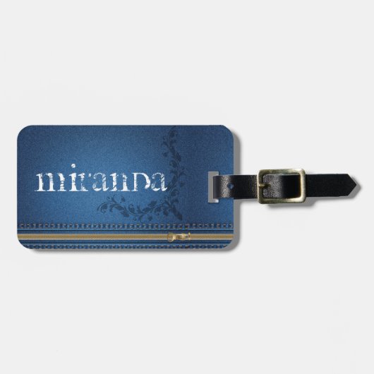 Vlaamse geschilde Jeans Denim Bagagelabel (Voorkant horizontaal)