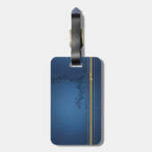 Vlaamse geschilde Jeans Denim Bagagelabel (Achterkant verticaal)