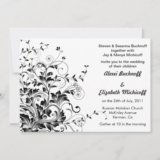 Vlaamse huwelijksuitnodiging kaart (Voorkant)