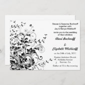 Vlaamse huwelijksuitnodiging kaart (Voorkant / Achterkant)