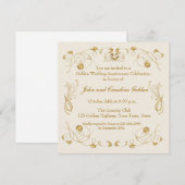 Vlaamse ivoor, gouduitnodiging Kaart (Voorkant / Achterkant)