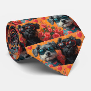 Vlaamse koehonden Hartrozen Valentijnsdag Stropdas