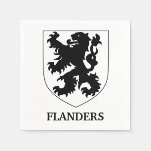 Vlaamse Leeuw Grafisch Ontwerp Kunst Servet