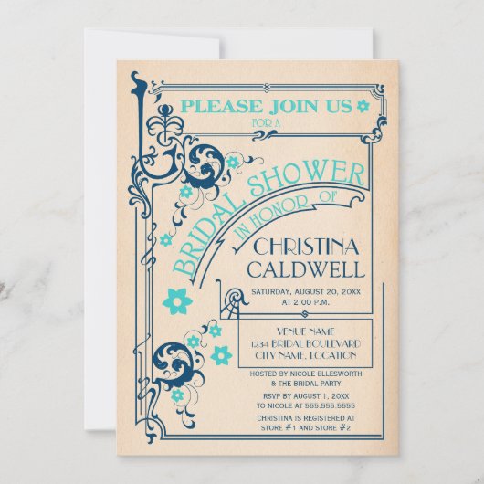  Vlaamse marine Aqua Vrijgezellenfeest Kaart (Voorkant)