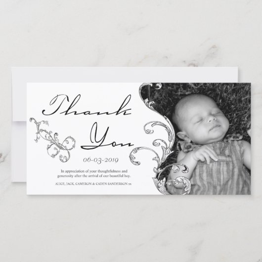  Vlaamse Nieuwe Baby Dank je kaart (Voorkant)