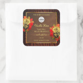 Vlaamse Rozen Etiket Donkerbruine houten Logo (Tas)