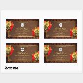 Vlaamse Rozen Etiket Donkerbruine houten Logo (Vel)