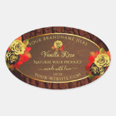 Vlaamse Rozen Etiket Donkerbruine houtkorrel (Voorkant)
