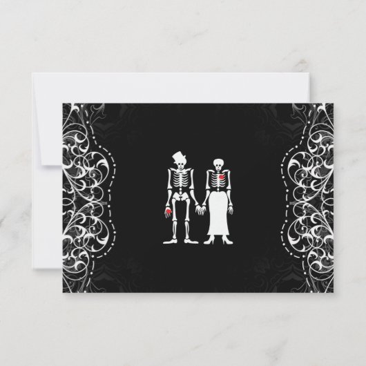 Vlaamse RSVP Bride & Groom Reception Cards (Achterkant)