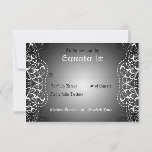 Vlaamse RSVP Bride & Groom Reception Cards Kaartje (Voorkant)