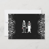 Vlaamse RSVP Bride & Groom Reception Cards Kaartje (Achterkant)