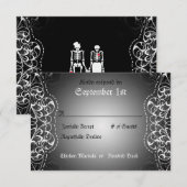 Vlaamse RSVP Bride & Groom Reception Cards Kaartje (Voorkant / Achterkant)