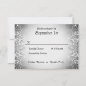 Vlaamse RSVP Bride & Groom Skeleton Dinner Cards (Voorkant)