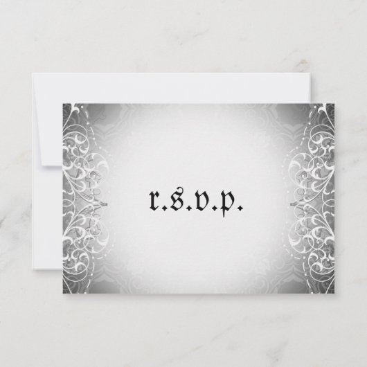 Vlaamse RSVP Bride & Groom Skeleton Dinner Cards (Achterkant)