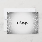 Vlaamse RSVP Bride & Groom Skeleton Dinner Cards Kaartje (Achterkant)