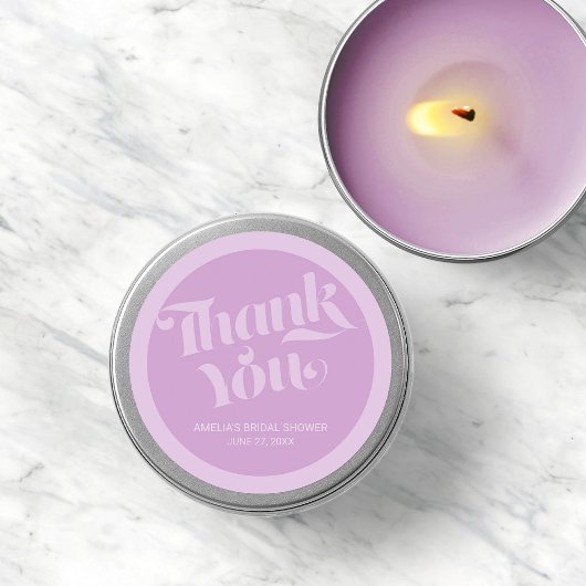 Vlaamse Typografie Lavender Lila Hartelijk dank Ronde Sticker