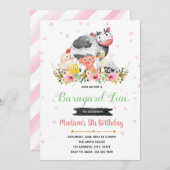 Vlaamse verjaardagsuitnodiging kaart (Voorkant / Achterkant)