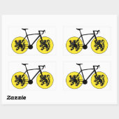 Vlaamse vlag fietsen rechthoekige sticker (Vel)